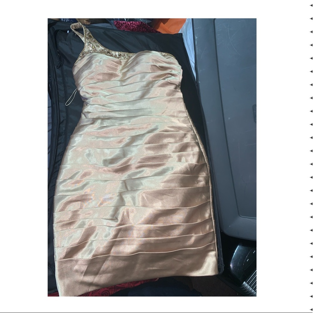Adrianna Papell champagne dress